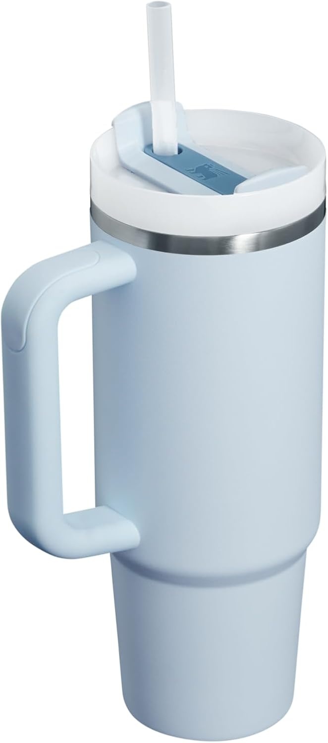 image:imageSTANLEY Quencher H20 Flow State Tumbler 30 oz Chili Red Handle and Straw 3Position Lid Cup Holder Compatible for Travel Insulated Stainless Steel Cup BPAFreeGlacier