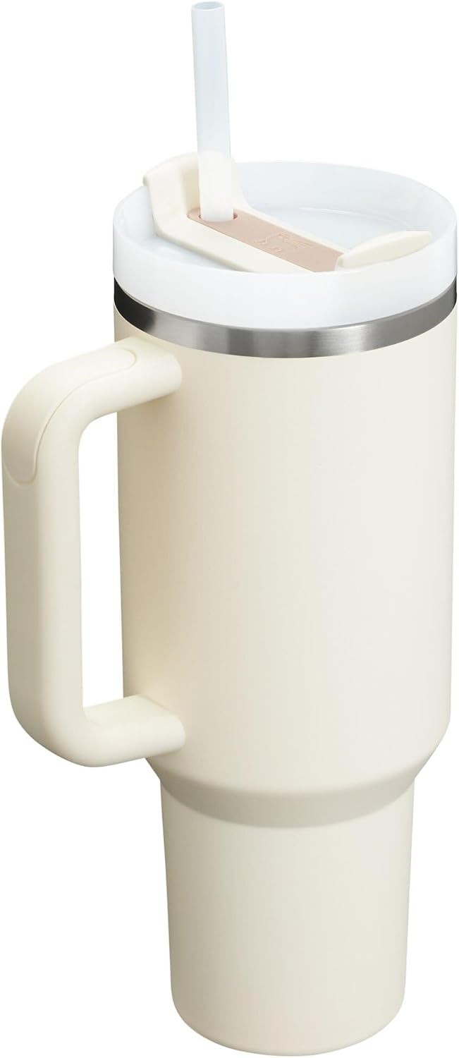 image:imageSTANLEY Quencher H20 Flow State Tumbler 30 oz Chili Red Handle and Straw 3Position Lid Cup Holder Compatible for Travel Insulated Stainless Steel Cup BPAFreeCream 20