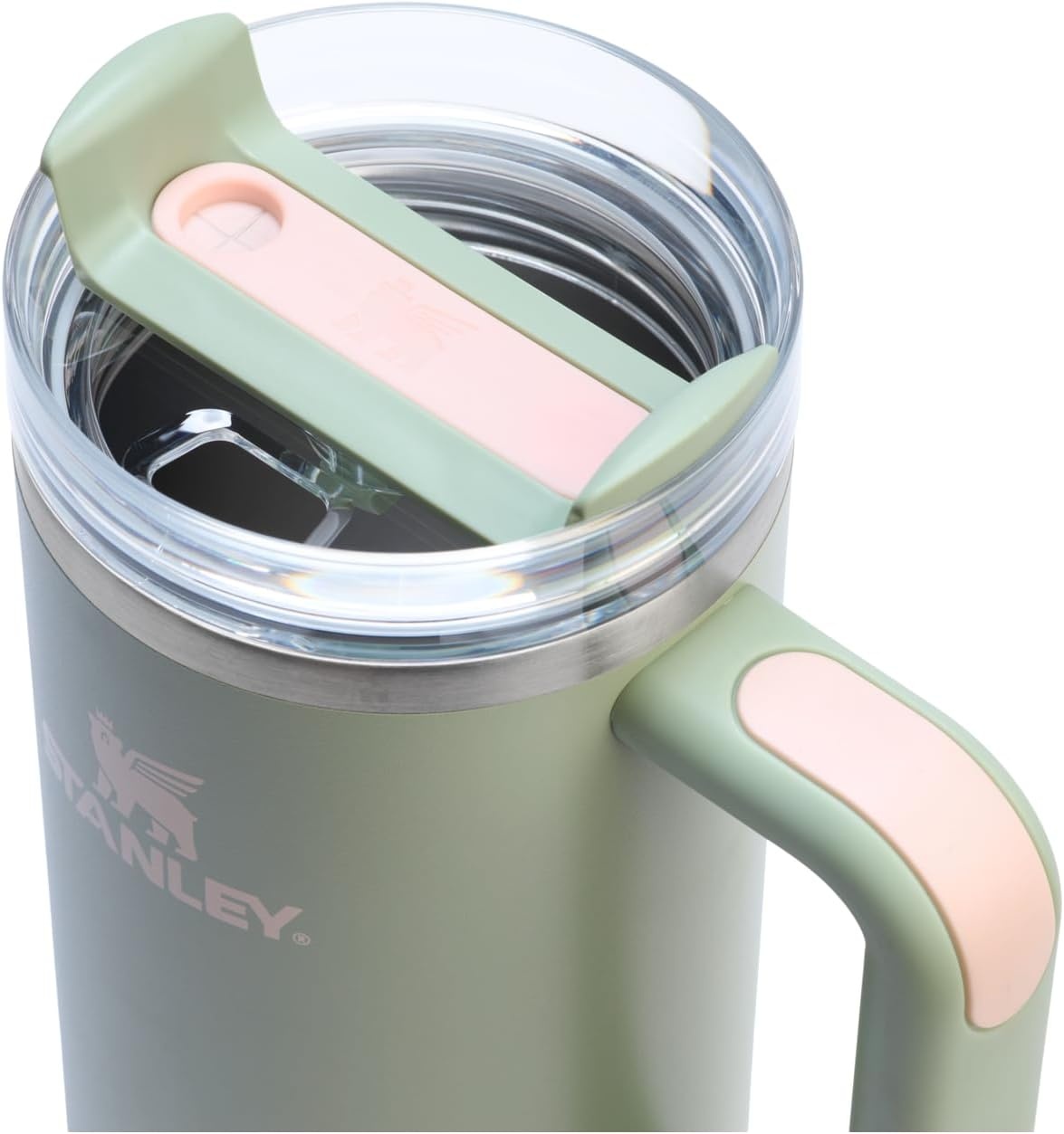 image:imageSTANLEY Quencher H20 Flow State Tumbler 30 oz Chili Red Handle and Straw 3Position Lid Cup Holder Compatible for Travel Insulated Stainless Steel Cup BPAFreeLichen