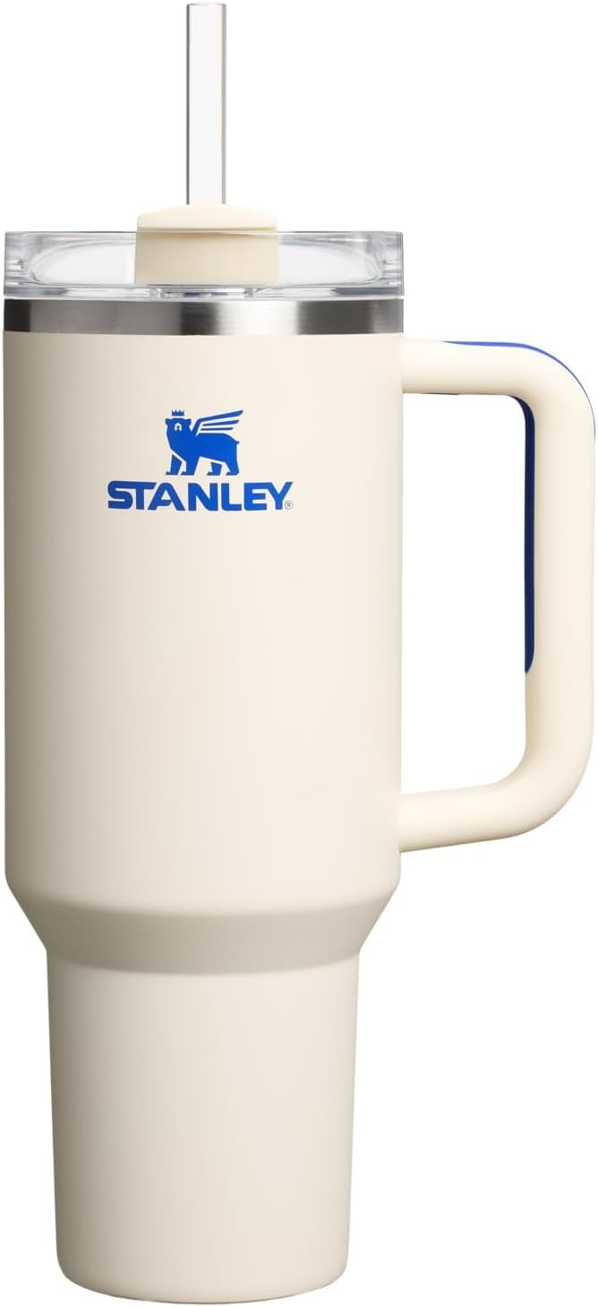 image:imageSTANLEY Quencher H20 Flow State Tumbler 30 oz Chili Red Handle and Straw 3Position Lid Cup Holder Compatible for Travel Insulated Stainless Steel Cup BPAFreeOasis Cream Royal