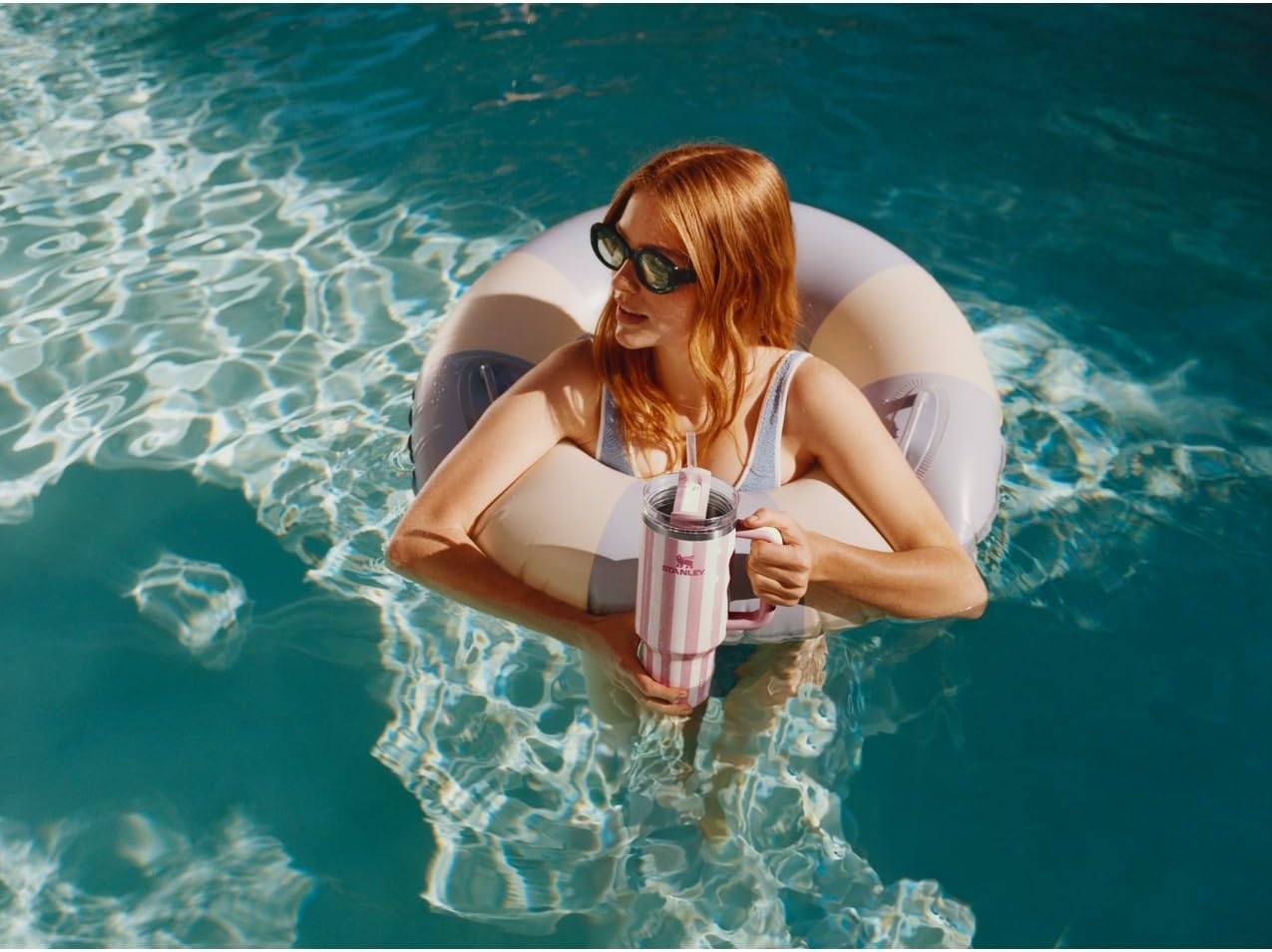 image:imageSTANLEY Quencher H20 Flow State Tumbler 30 oz Chili Red Handle and Straw 3Position Lid Cup Holder Compatible for Travel Insulated Stainless Steel Cup BPAFreeOasis Peach Whip Cabana Gloss