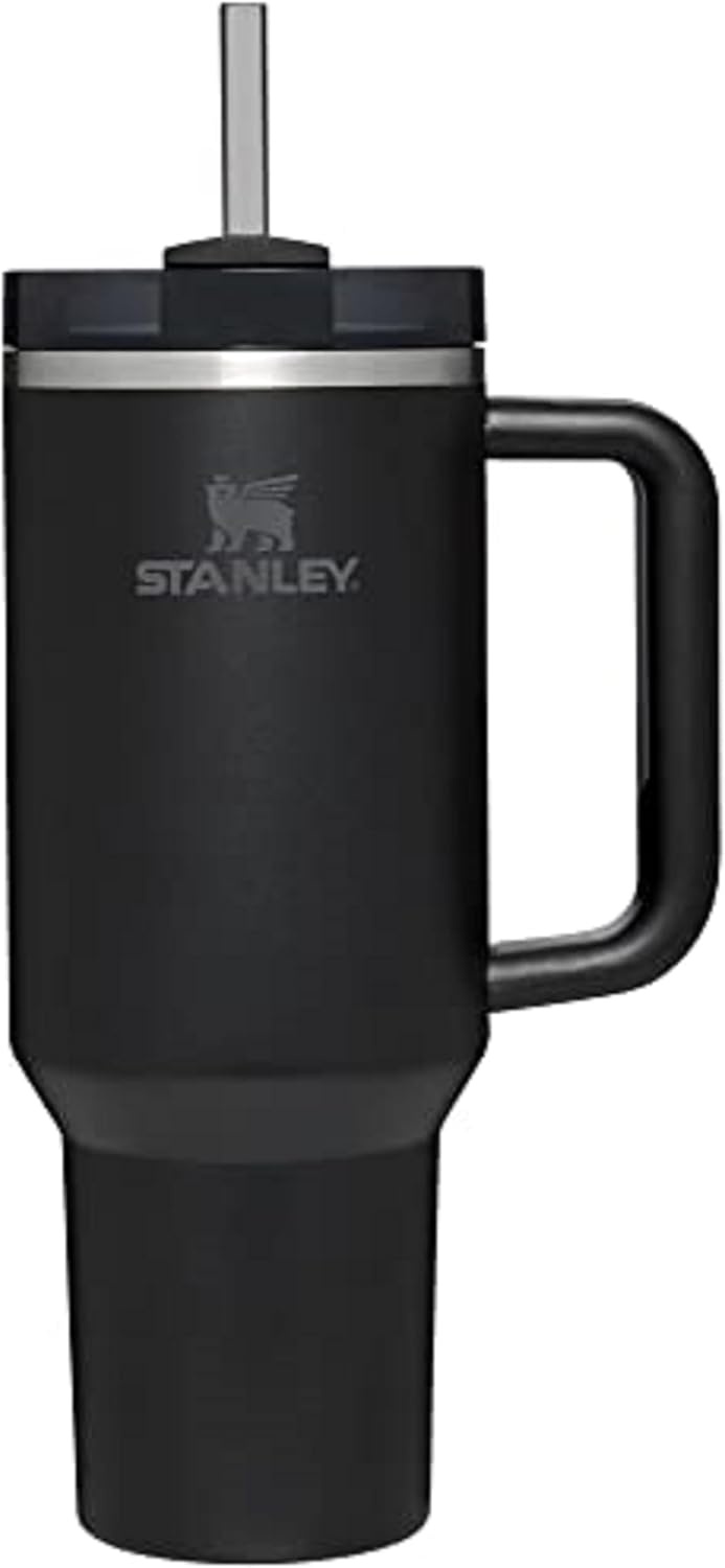 image:imageSTANLEY Quencher H20 Flow State Tumbler 30 oz Chili Red Handle and Straw 3Position Lid Cup Holder Compatible for Travel Insulated Stainless Steel Cup BPAFreeBlack