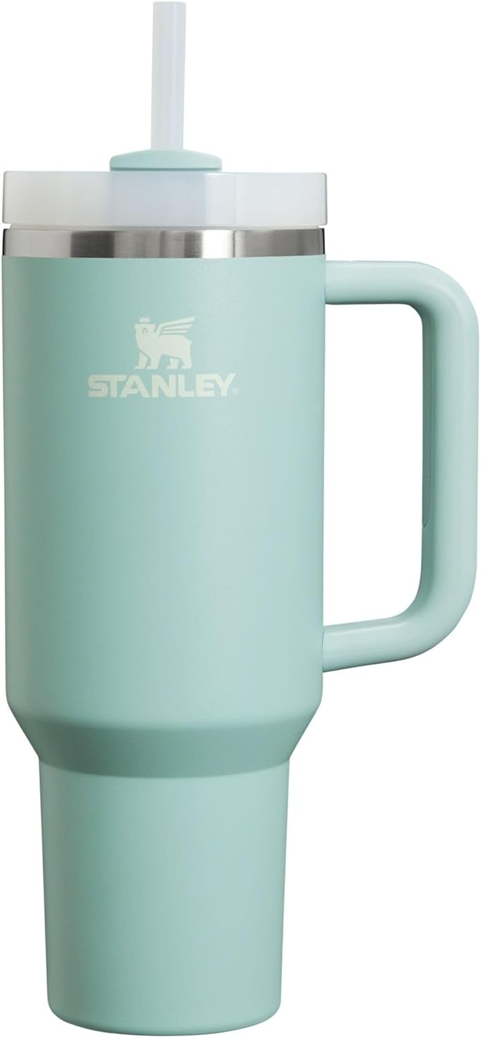 image:imageSTANLEY Quencher H20 Flow State Tumbler 30 oz Chili Red Handle and Straw 3Position Lid Cup Holder Compatible for Travel Insulated Stainless Steel Cup BPAFreeSeafoam