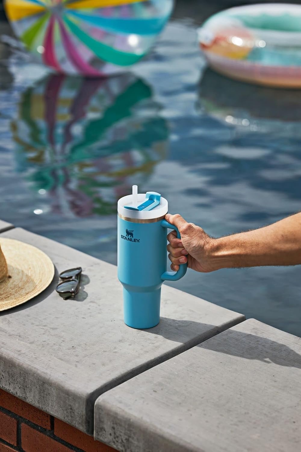 image:imageSTANLEY Quencher H20 Flow State Tumbler 30 oz Chili Red Handle and Straw 3Position Lid Cup Holder Compatible for Travel Insulated Stainless Steel Cup BPAFreePool