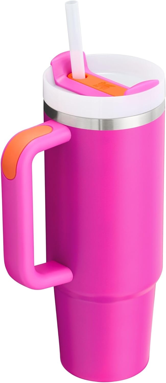 image:imageSTANLEY Quencher H20 Flow State Tumbler 30 oz Chili Red Handle and Straw 3Position Lid Cup Holder Compatible for Travel Insulated Stainless Steel Cup BPAFreeVivid Violet
