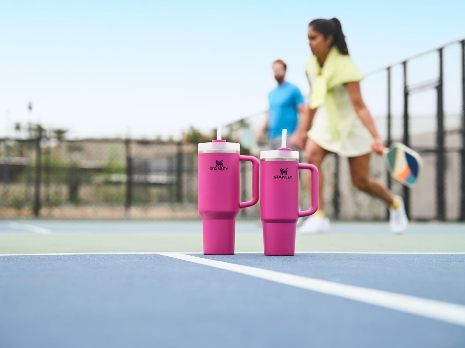 image:imageSTANLEY Quencher H20 Flow State Tumbler 30 oz Chili Red Handle and Straw 3Position Lid Cup Holder Compatible for Travel Insulated Stainless Steel Cup BPAFreeFuchsia