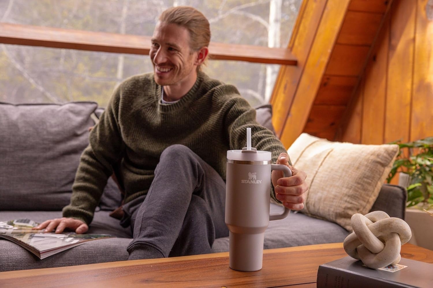 image:imageSTANLEY Quencher H20 Flow State Tumbler 30 oz Chili Red Handle and Straw 3Position Lid Cup Holder Compatible for Travel Insulated Stainless Steel Cup BPAFreeStone