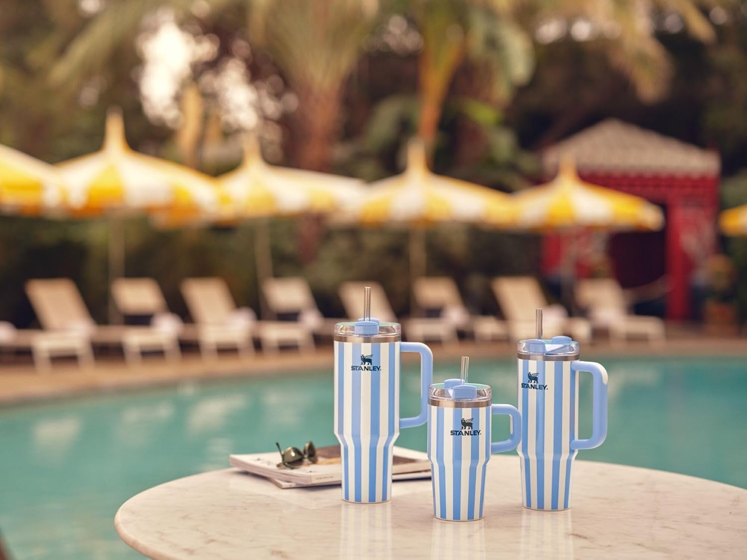 image:imageSTANLEY Quencher H20 Flow State Tumbler 30 oz Chili Red Handle and Straw 3Position Lid Cup Holder Compatible for Travel Insulated Stainless Steel Cup BPAFreeOasis Cornflower Cabana Gloss
