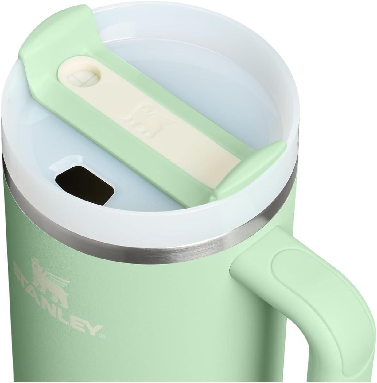 image:imageSTANLEY Quencher H20 Flow State Tumbler 30 oz Chili Red Handle and Straw 3Position Lid Cup Holder Compatible for Travel Insulated Stainless Steel Cup BPAFreePistachio