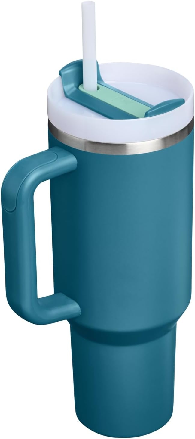 image:imageSTANLEY Quencher H20 Flow State Tumbler 30 oz Chili Red Handle and Straw 3Position Lid Cup Holder Compatible for Travel Insulated Stainless Steel Cup BPAFreeCoastal Teal
