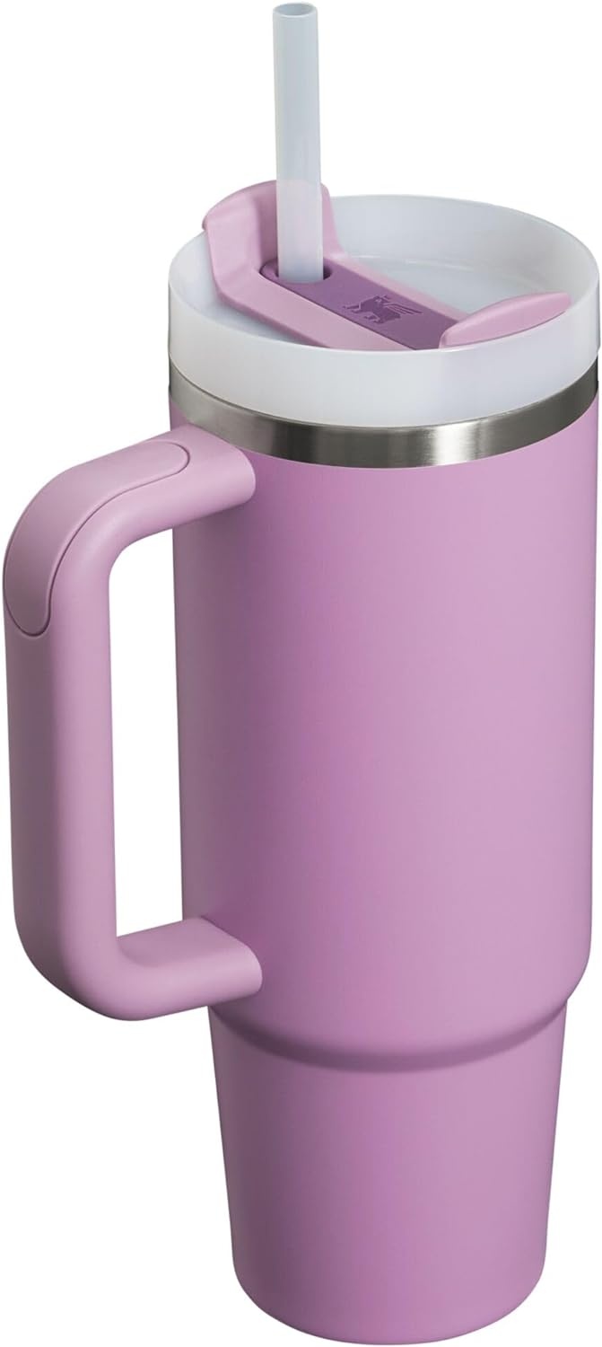 image:imageSTANLEY Quencher H20 Flow State Tumbler 30 oz Chili Red Handle and Straw 3Position Lid Cup Holder Compatible for Travel Insulated Stainless Steel Cup BPAFreeLilac