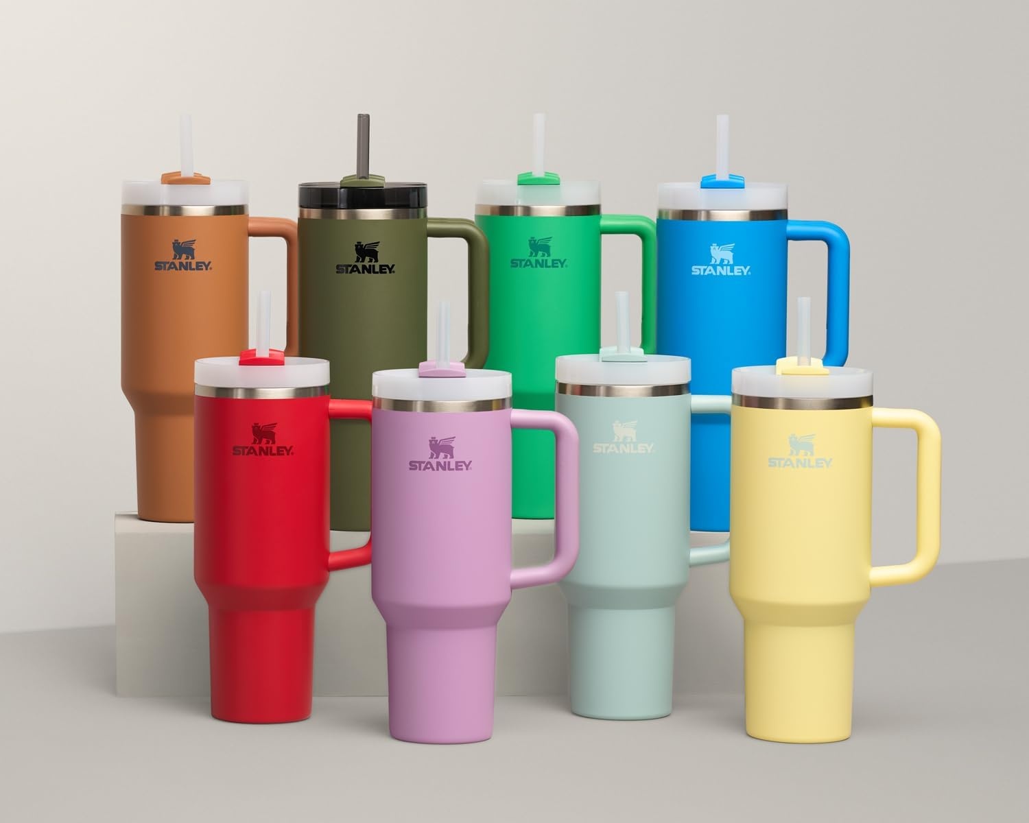 image:imageSTANLEY Quencher H20 Flow State Tumbler 30 oz Chili Red Handle and Straw 3Position Lid Cup Holder Compatible for Travel Insulated Stainless Steel Cup BPAFreeMeadow