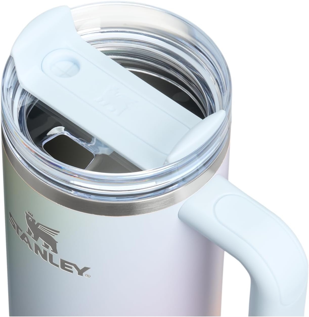 image:imageSTANLEY Quencher H20 Flow State Tumbler 30 oz Chili Red Handle and Straw 3Position Lid Cup Holder Compatible for Travel Insulated Stainless Steel Cup BPAFreeSunrise Spiral