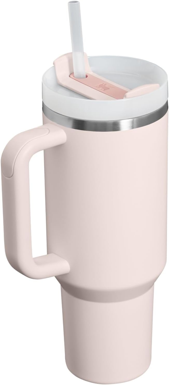 image:imageSTANLEY Quencher H20 Flow State Tumbler 30 oz Chili Red Handle and Straw 3Position Lid Cup Holder Compatible for Travel Insulated Stainless Steel Cup BPAFreeRose Quartz