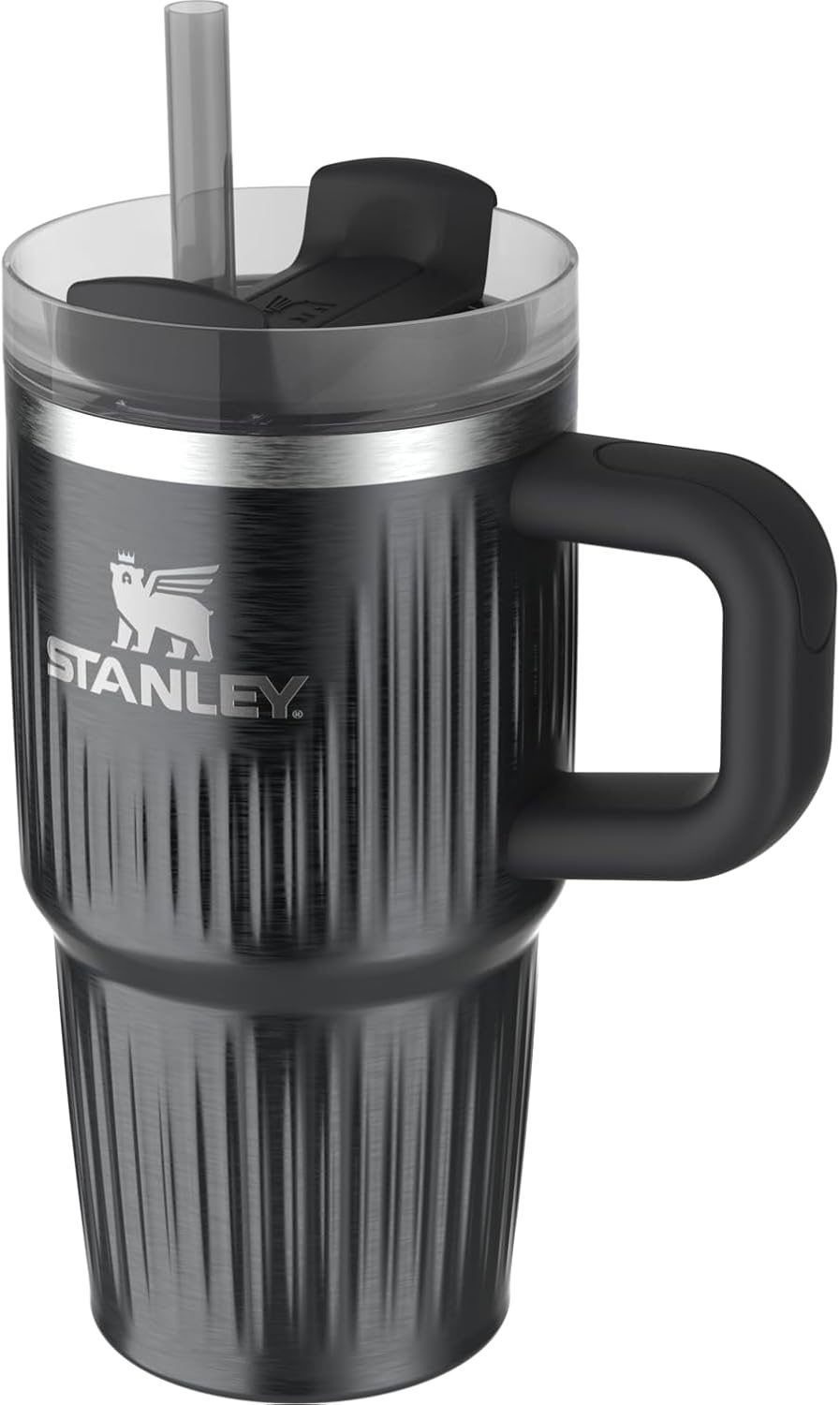 image:imageSTANLEY Quencher H20 Flow State Tumbler 30 oz Chili Red Handle and Straw 3Position Lid Cup Holder Compatible for Travel Insulated Stainless Steel Cup BPAFreeFluted Black