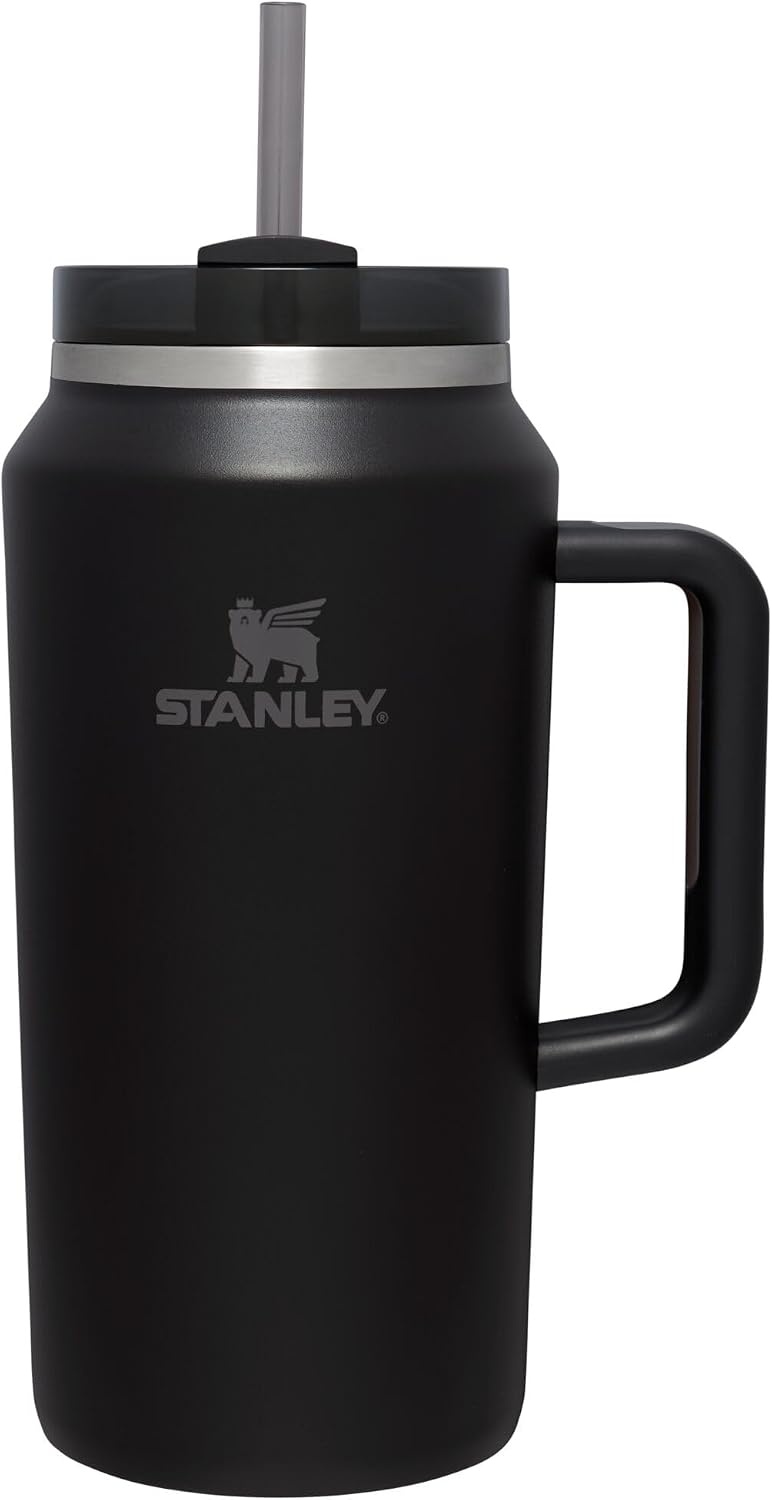 image:imageSTANLEY Quencher H20 Flow State Tumbler 30 oz Chili Red Handle and Straw 3Position Lid Cup Holder Compatible for Travel Insulated Stainless Steel Cup BPAFreeBlack