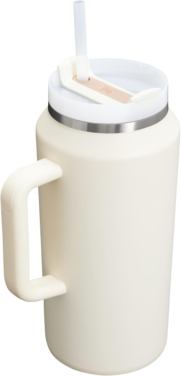 image:imageSTANLEY Quencher H20 Flow State Tumbler 30 oz Chili Red Handle and Straw 3Position Lid Cup Holder Compatible for Travel Insulated Stainless Steel Cup BPAFreeCream 20