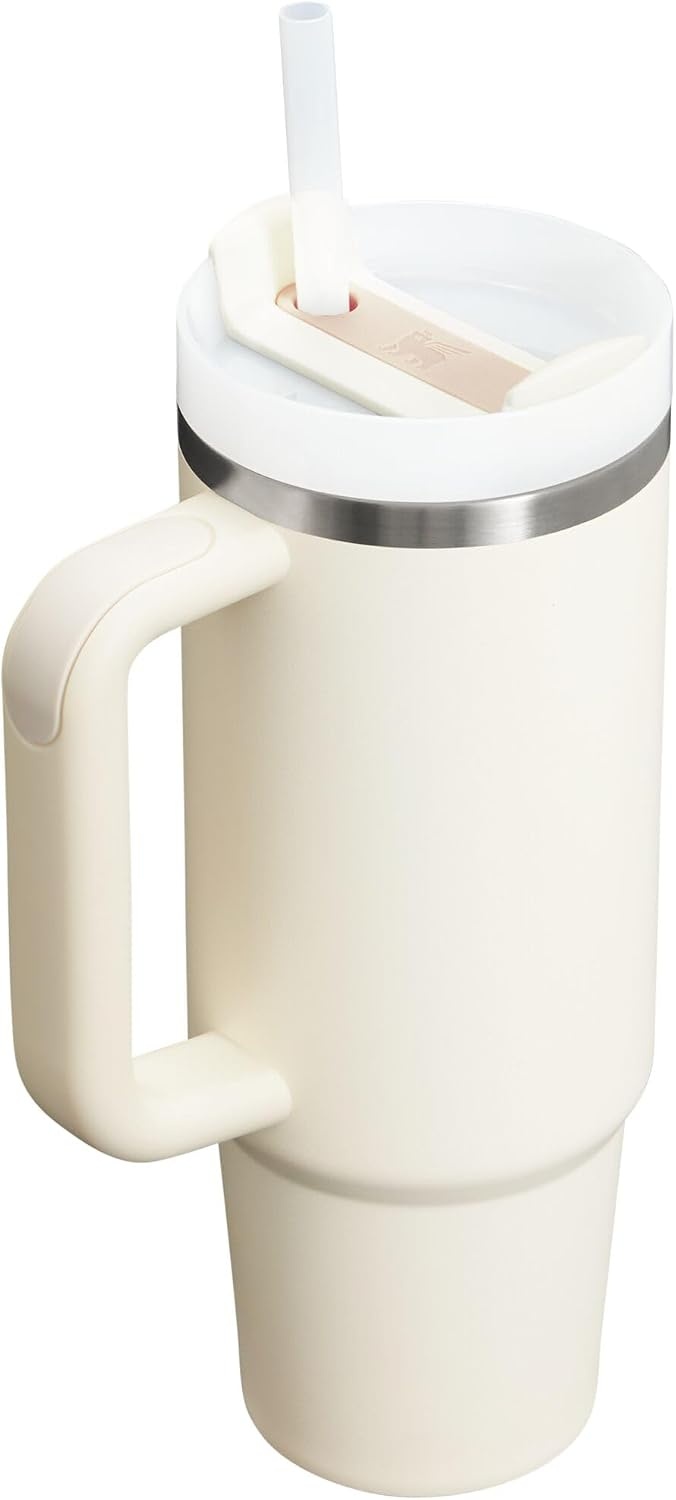 image:imageSTANLEY Quencher H20 Flow State Tumbler 30 oz Chili Red Handle and Straw 3Position Lid Cup Holder Compatible for Travel Insulated Stainless Steel Cup BPAFreeCream 20