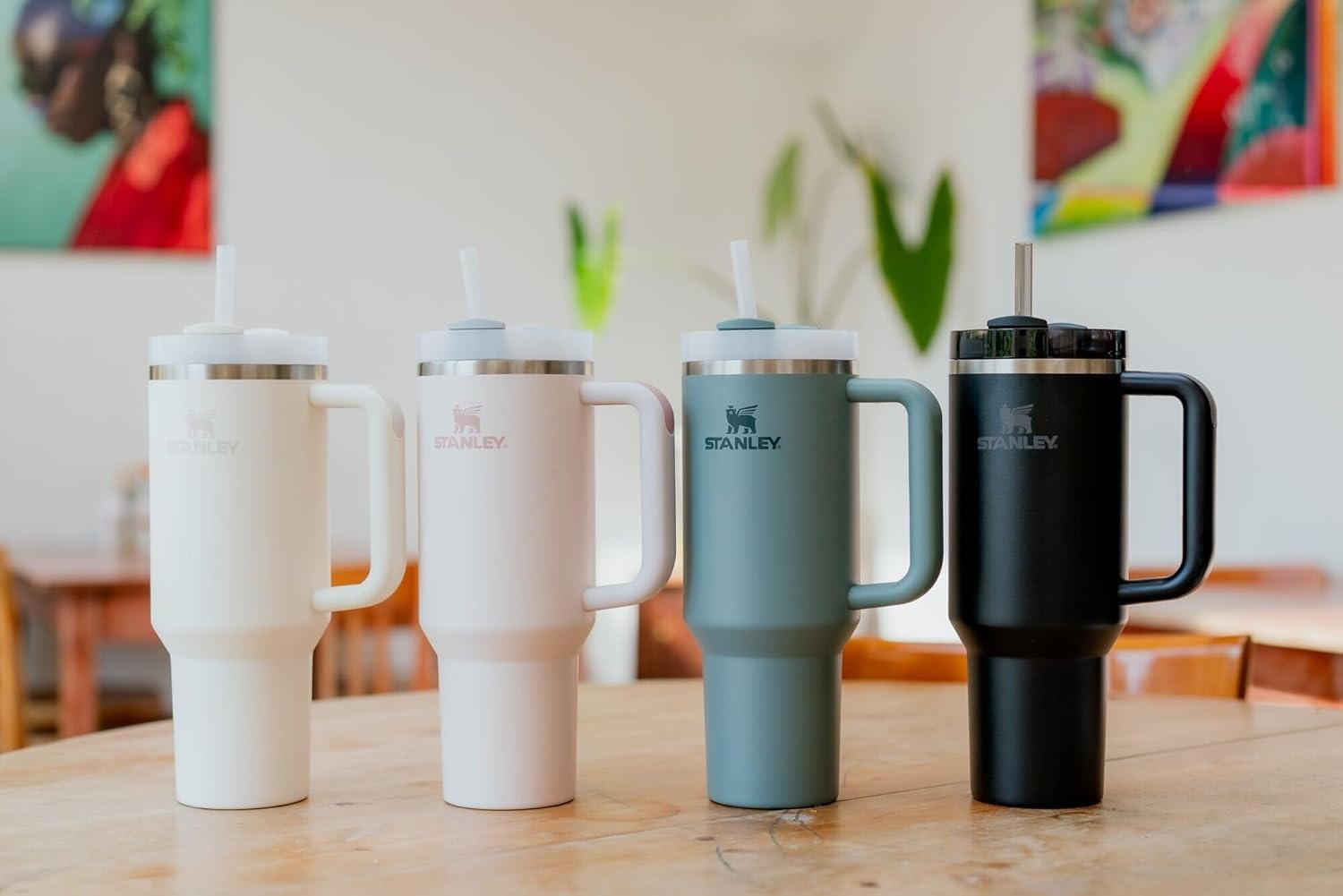 image:imageSTANLEY Quencher H20 Flow State Tumbler 30 oz Chili Red Handle and Straw 3Position Lid Cup Holder Compatible for Travel Insulated Stainless Steel Cup BPAFreeShale