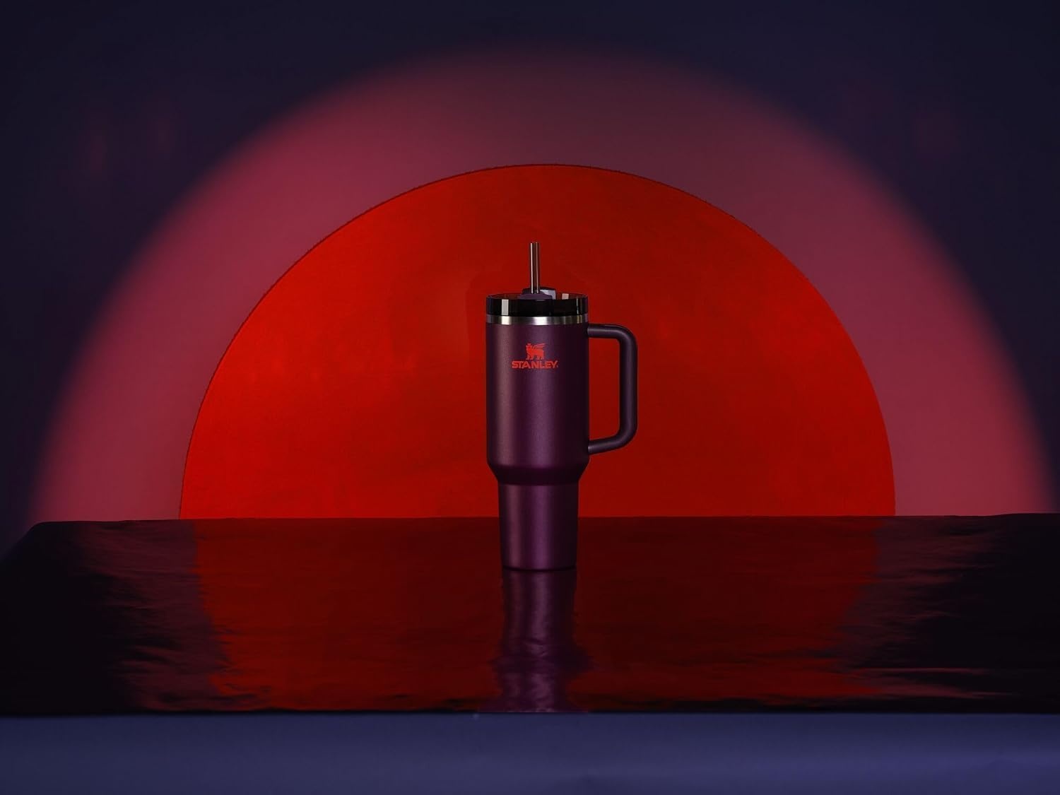 image:imageSTANLEY Quencher H20 Flow State Tumbler 30 oz Chili Red Handle and Straw 3Position Lid Cup Holder Compatible for Travel Insulated Stainless Steel Cup BPAFreePlum