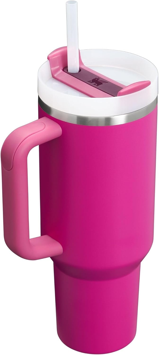 image:imageSTANLEY Quencher H20 Flow State Tumbler 30 oz Chili Red Handle and Straw 3Position Lid Cup Holder Compatible for Travel Insulated Stainless Steel Cup BPAFreeFuchsia