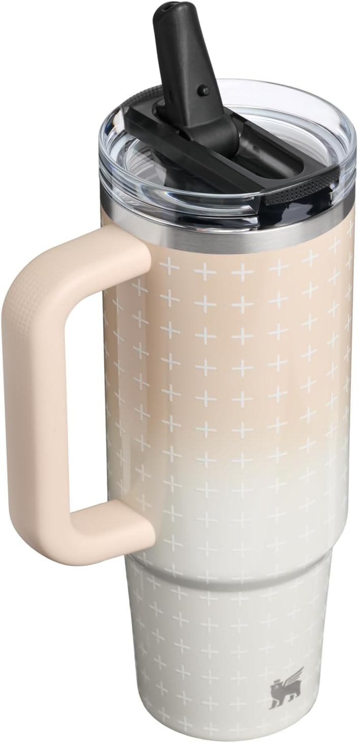 image:imageSTANLEY Quencher ProTour Flipstraw Tumbler 20 oz Chili Black BuiltIn Straw amp Handle Cupholder Compatible for Travel Leakproof Insulated Stainless Steel Cup BPAFreeChampagne Plus