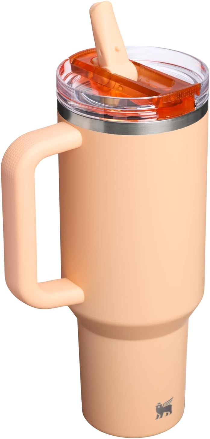 image:imageSTANLEY Quencher ProTour Flipstraw Tumbler 20 oz Chili Black BuiltIn Straw amp Handle Cupholder Compatible for Travel Leakproof Insulated Stainless Steel Cup BPAFreeOrange Sherbet