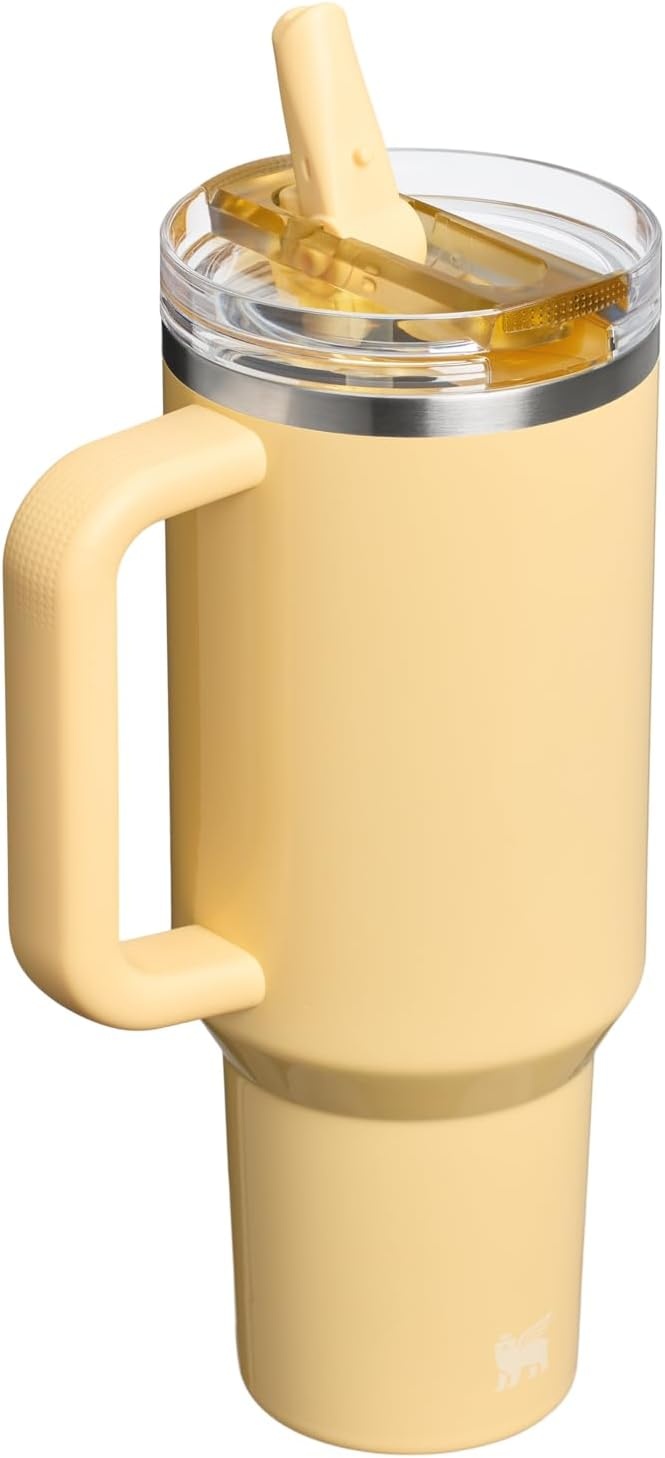 image:imageSTANLEY Quencher ProTour Flipstraw Tumbler 20 oz Chili Black BuiltIn Straw amp Handle Cupholder Compatible for Travel Leakproof Insulated Stainless Steel Cup BPAFreeOasis Butter Gloss