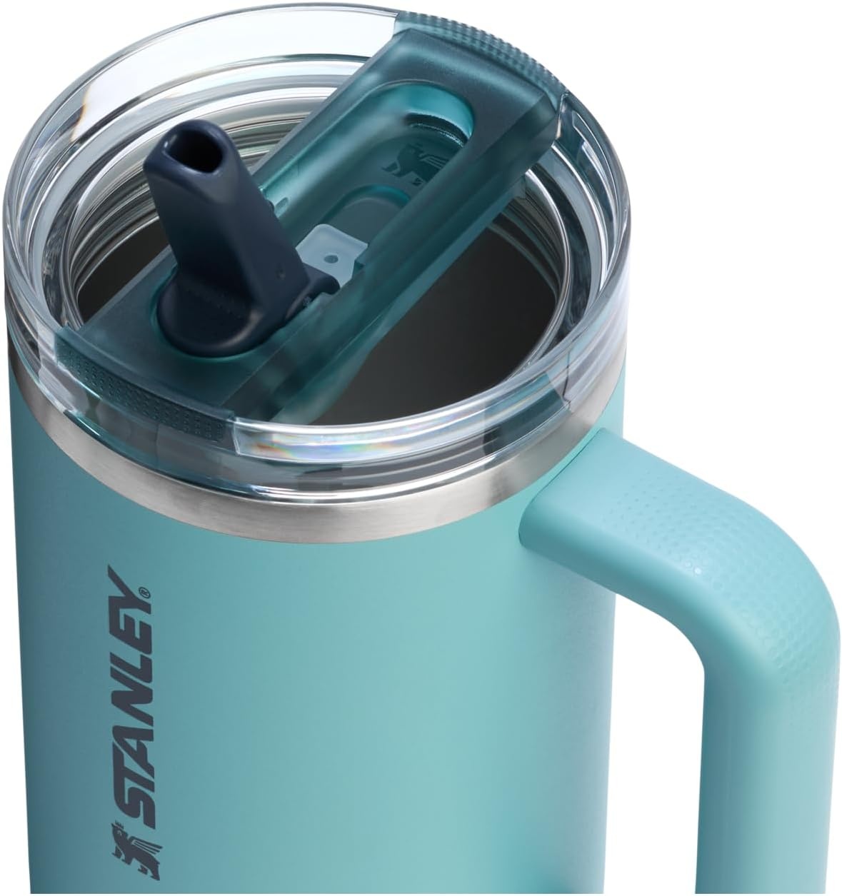image:imageSTANLEY Quencher ProTour Flipstraw Tumbler 20 oz Chili Black BuiltIn Straw amp Handle Cupholder Compatible for Travel Leakproof Insulated Stainless Steel Cup BPAFreeAgave