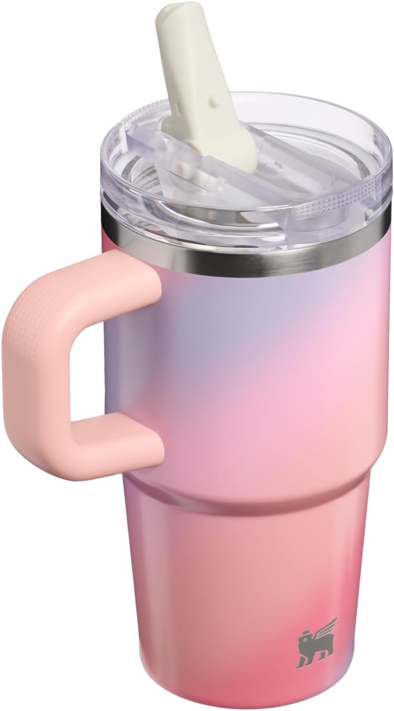 image:imageSTANLEY Quencher ProTour Flipstraw Tumbler 20 oz Chili Black BuiltIn Straw amp Handle Cupholder Compatible for Travel Leakproof Insulated Stainless Steel Cup BPAFreeSunset Spiral
