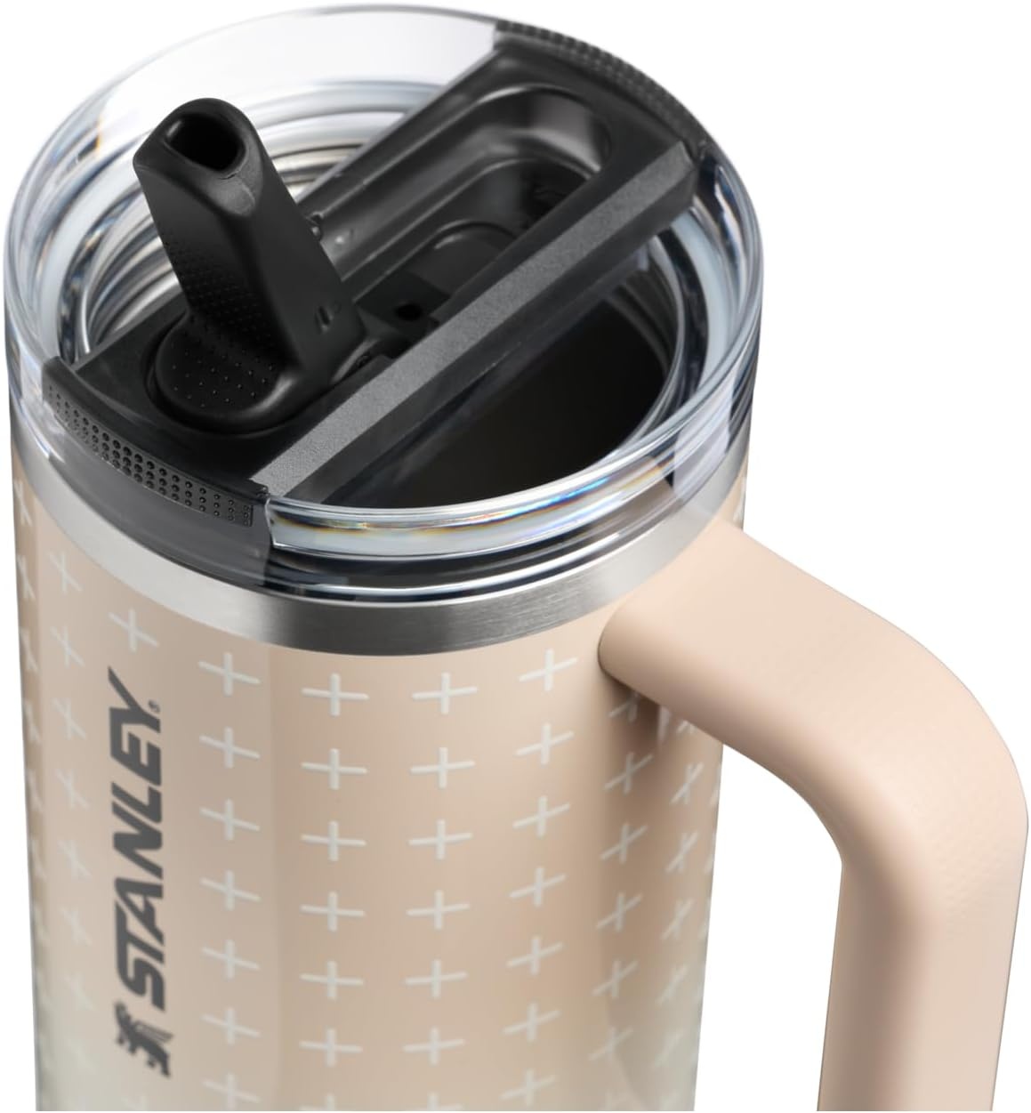 image:imageSTANLEY Quencher ProTour Flipstraw Tumbler 20 oz Chili Black BuiltIn Straw amp Handle Cupholder Compatible for Travel Leakproof Insulated Stainless Steel Cup BPAFreeChampagne Plus