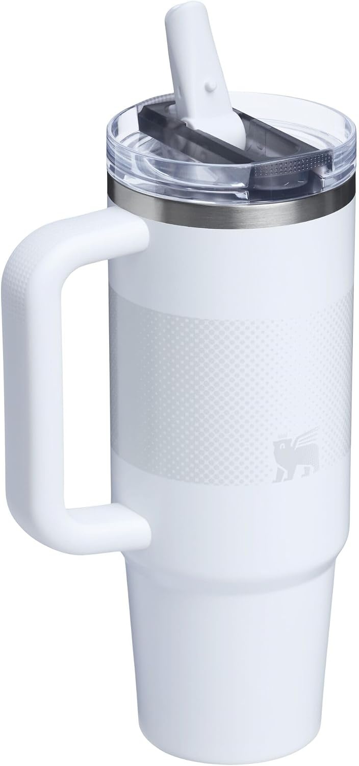 image:imageSTANLEY Quencher ProTour Flipstraw Tumbler 20 oz Chili Black BuiltIn Straw amp Handle Cupholder Compatible for Travel Leakproof Insulated Stainless Steel Cup BPAFreeFrost Fade