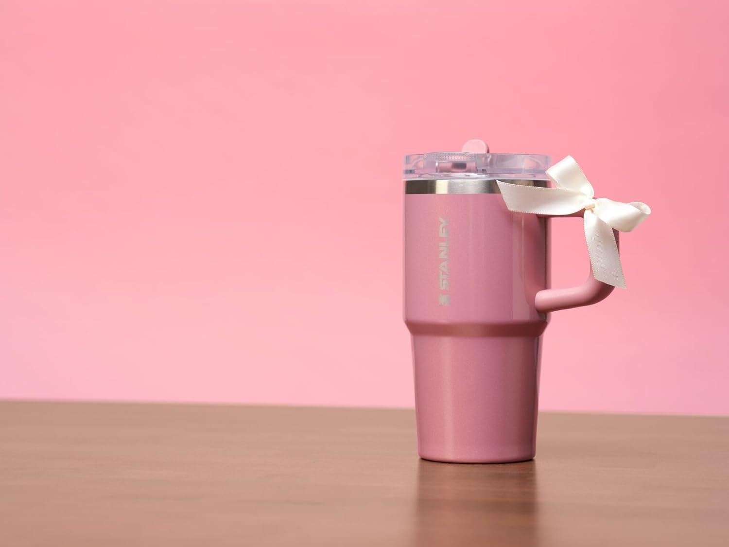 image:imageSTANLEY Quencher ProTour Flipstraw Tumbler 20 oz Chili Black BuiltIn Straw amp Handle Cupholder Compatible for Travel Leakproof Insulated Stainless Steel Cup BPAFreePort Shimmer