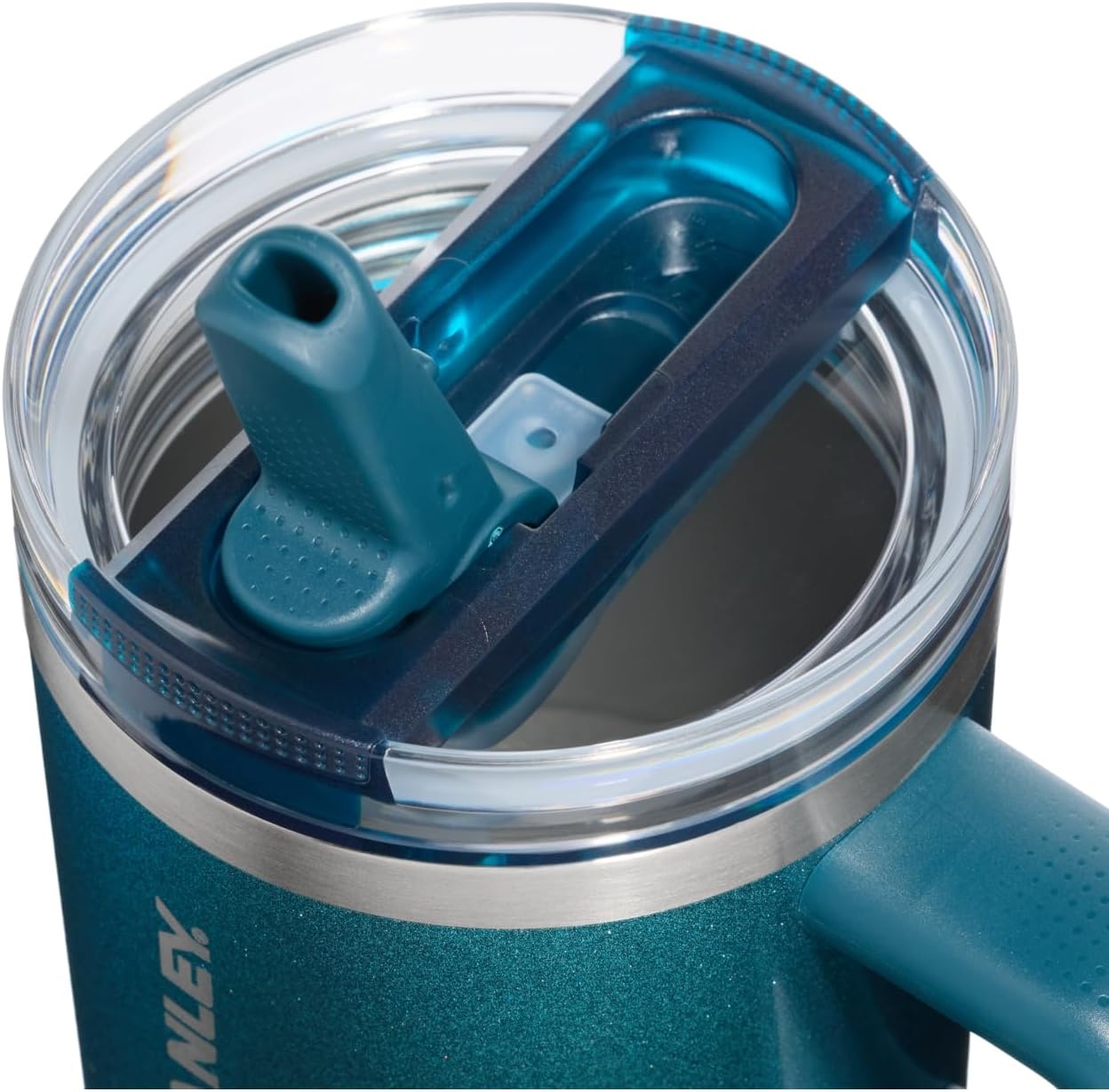 image:imageSTANLEY Quencher ProTour Flipstraw Tumbler 20 oz Chili Black BuiltIn Straw amp Handle Cupholder Compatible for Travel Leakproof Insulated Stainless Steel Cup BPAFreePonderosa Shimmer