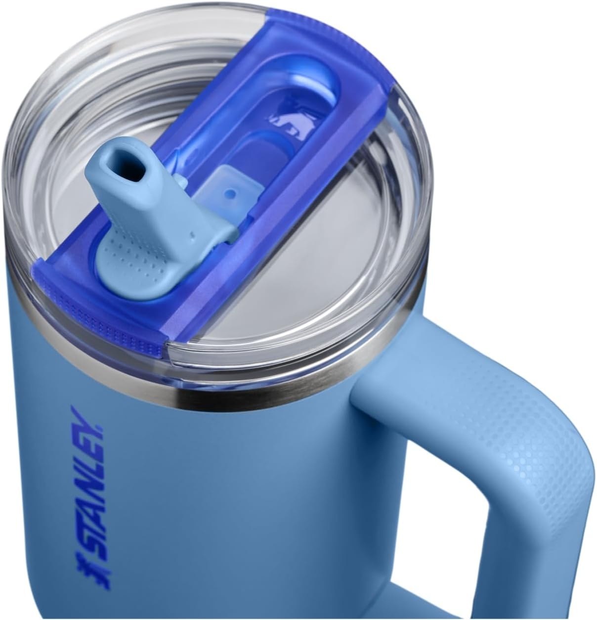 image:imageSTANLEY Quencher ProTour Flipstraw Tumbler 20 oz Chili Black BuiltIn Straw amp Handle Cupholder Compatible for Travel Leakproof Insulated Stainless Steel Cup BPAFreeBlue Sky