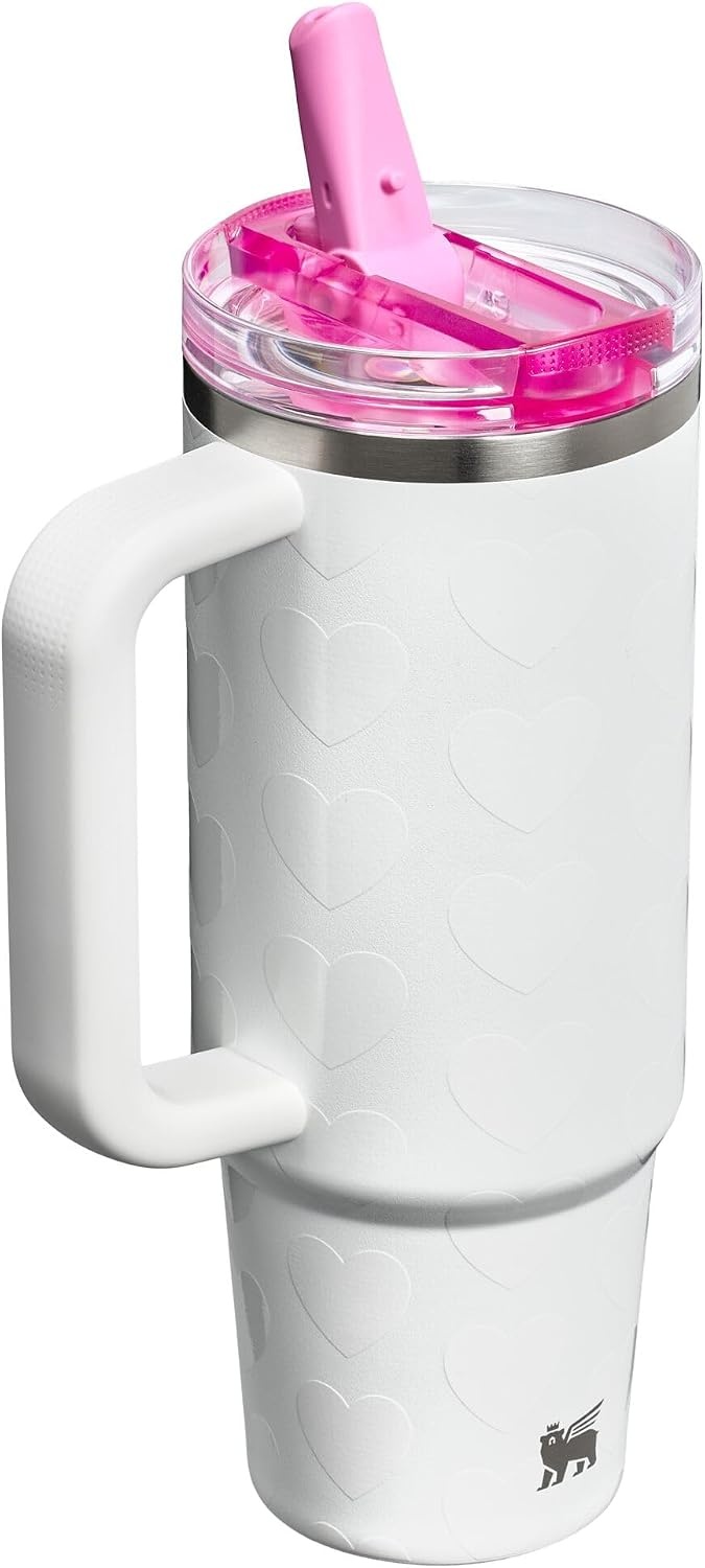 image:imageSTANLEY Quencher ProTour Flipstraw Tumbler 20 oz Chili Black BuiltIn Straw amp Handle Cupholder Compatible for Travel Leakproof Insulated Stainless Steel Cup BPAFreeFrost Lovely