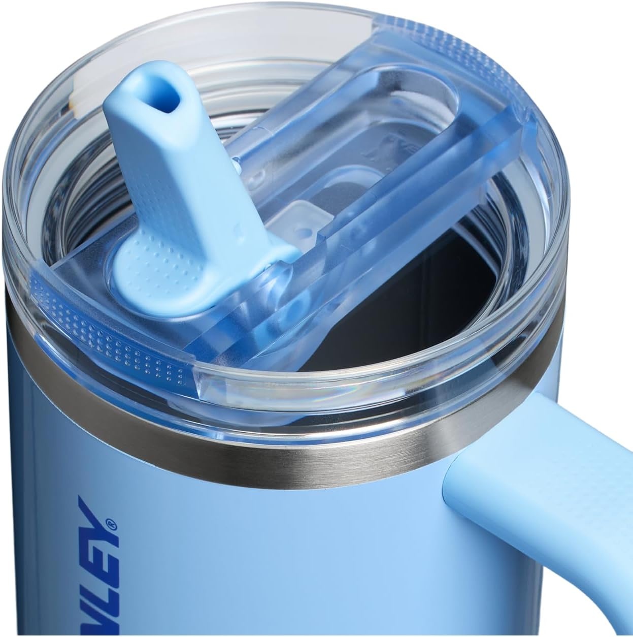 image:imageSTANLEY Quencher ProTour Flipstraw Tumbler 20 oz Chili Black BuiltIn Straw amp Handle Cupholder Compatible for Travel Leakproof Insulated Stainless Steel Cup BPAFreeOasis Cornflower Gloss