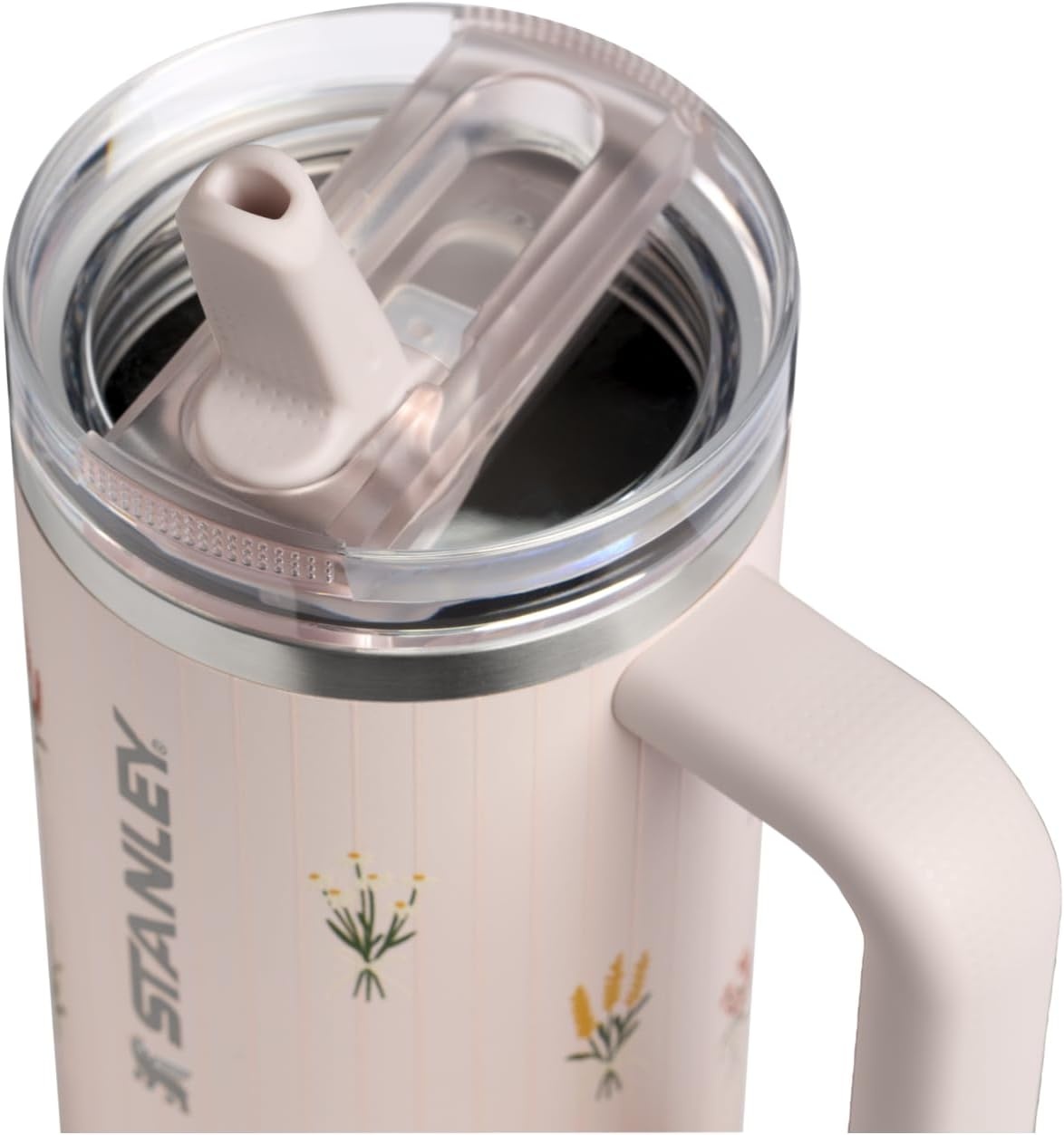 image:imageSTANLEY Quencher ProTour Flipstraw Tumbler 20 oz Chili Black BuiltIn Straw amp Handle Cupholder Compatible for Travel Leakproof Insulated Stainless Steel Cup BPAFreeRose Quartz Bouquets