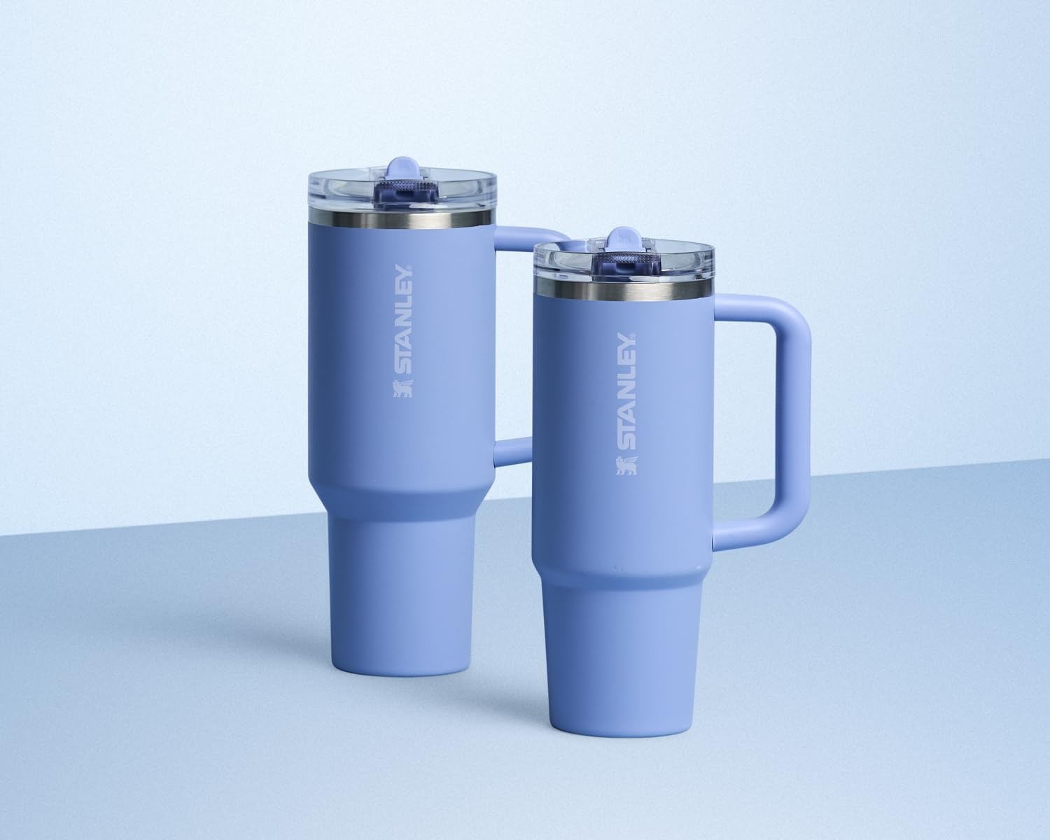 image:imageSTANLEY Quencher ProTour Flipstraw Tumbler 20 oz Chili Black BuiltIn Straw amp Handle Cupholder Compatible for Travel Leakproof Insulated Stainless Steel Cup BPAFreeHydrangea