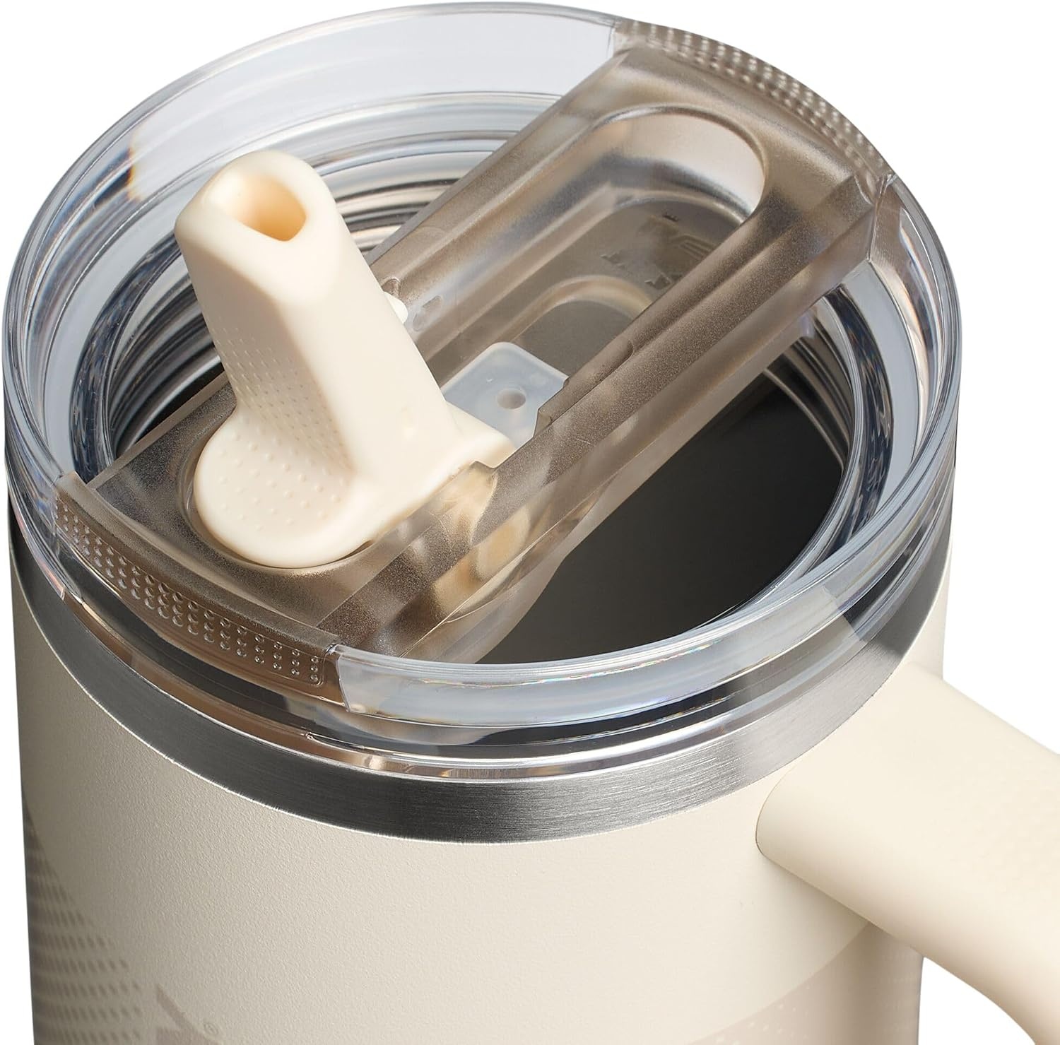 image:imageSTANLEY Quencher ProTour Flipstraw Tumbler 20 oz Chili Black BuiltIn Straw amp Handle Cupholder Compatible for Travel Leakproof Insulated Stainless Steel Cup BPAFreeCream Fade