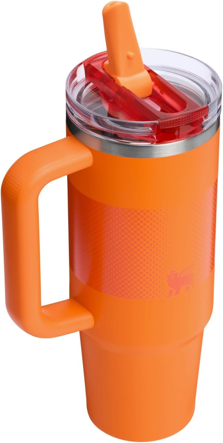 image:imageSTANLEY Quencher ProTour Flipstraw Tumbler 20 oz Chili Black BuiltIn Straw amp Handle Cupholder Compatible for Travel Leakproof Insulated Stainless Steel Cup BPAFreeGoldenrod Fade