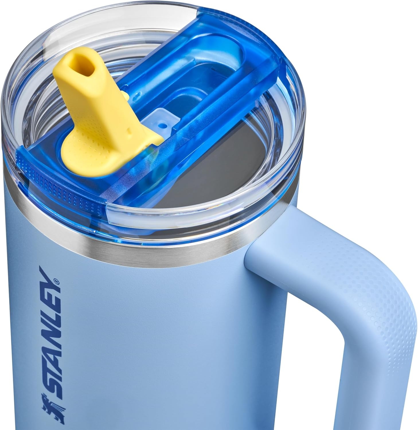 image:imageSTANLEY Quencher ProTour Flipstraw Tumbler 20 oz Chili Black BuiltIn Straw amp Handle Cupholder Compatible for Travel Leakproof Insulated Stainless Steel Cup BPAFreeCornflower Admiral Blue