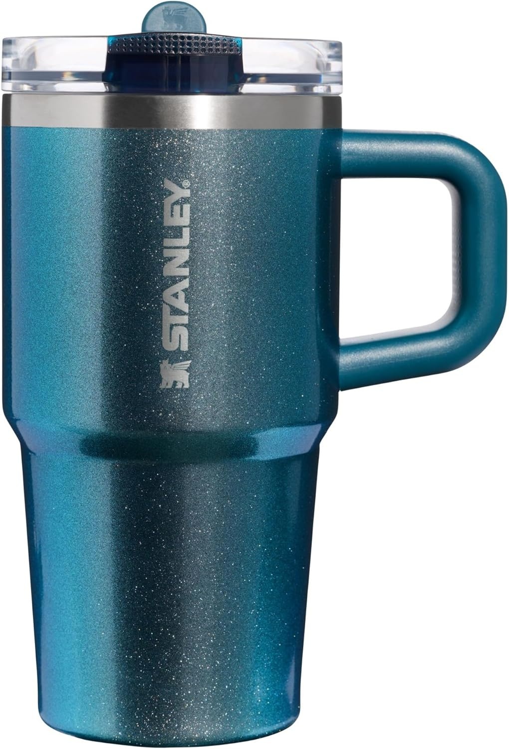image:imageSTANLEY Quencher ProTour Flipstraw Tumbler 20 oz Chili Black BuiltIn Straw amp Handle Cupholder Compatible for Travel Leakproof Insulated Stainless Steel Cup BPAFreePonderosa Shimmer