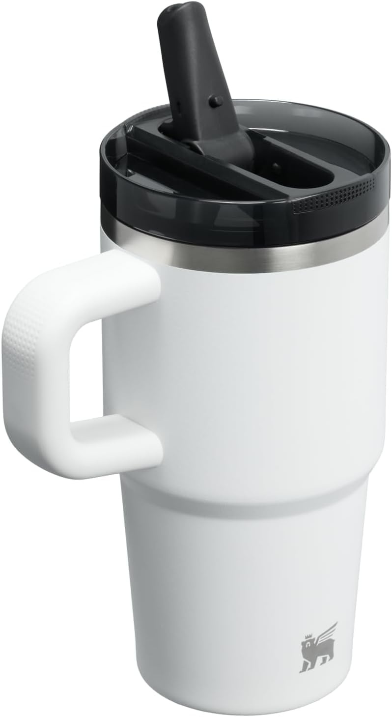 image:imageSTANLEY Quencher ProTour Flipstraw Tumbler 20 oz Chili Black BuiltIn Straw amp Handle Cupholder Compatible for Travel Leakproof Insulated Stainless Steel Cup BPAFreeChalk