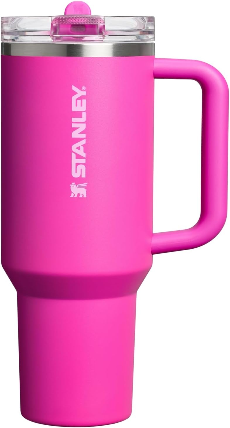 image:imageSTANLEY Quencher ProTour Flipstraw Tumbler 20 oz Chili Black BuiltIn Straw amp Handle Cupholder Compatible for Travel Leakproof Insulated Stainless Steel Cup BPAFreeViolet Blossom