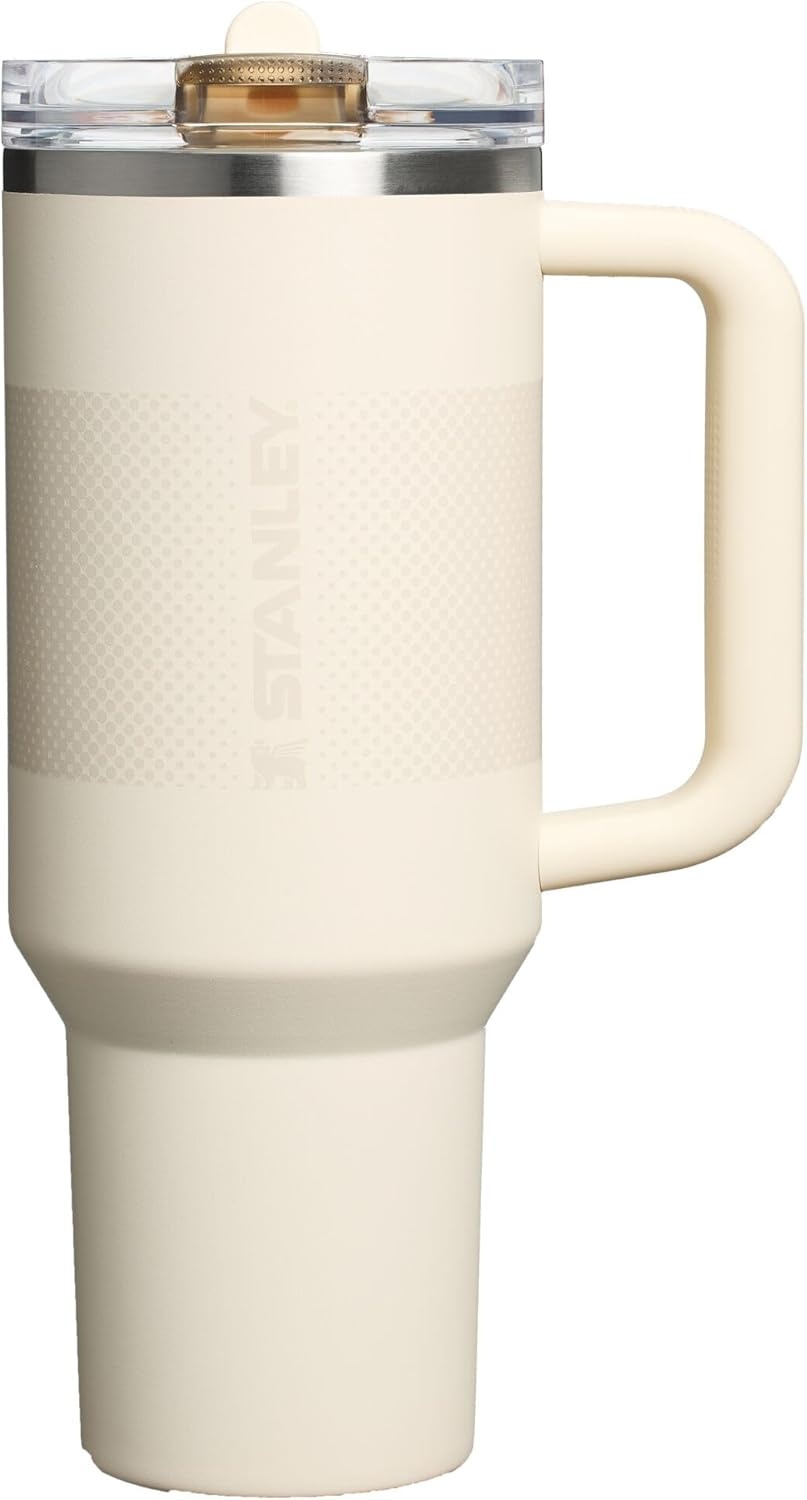 image:imageSTANLEY Quencher ProTour Flipstraw Tumbler 20 oz Chili Black BuiltIn Straw amp Handle Cupholder Compatible for Travel Leakproof Insulated Stainless Steel Cup BPAFreeCream Fade