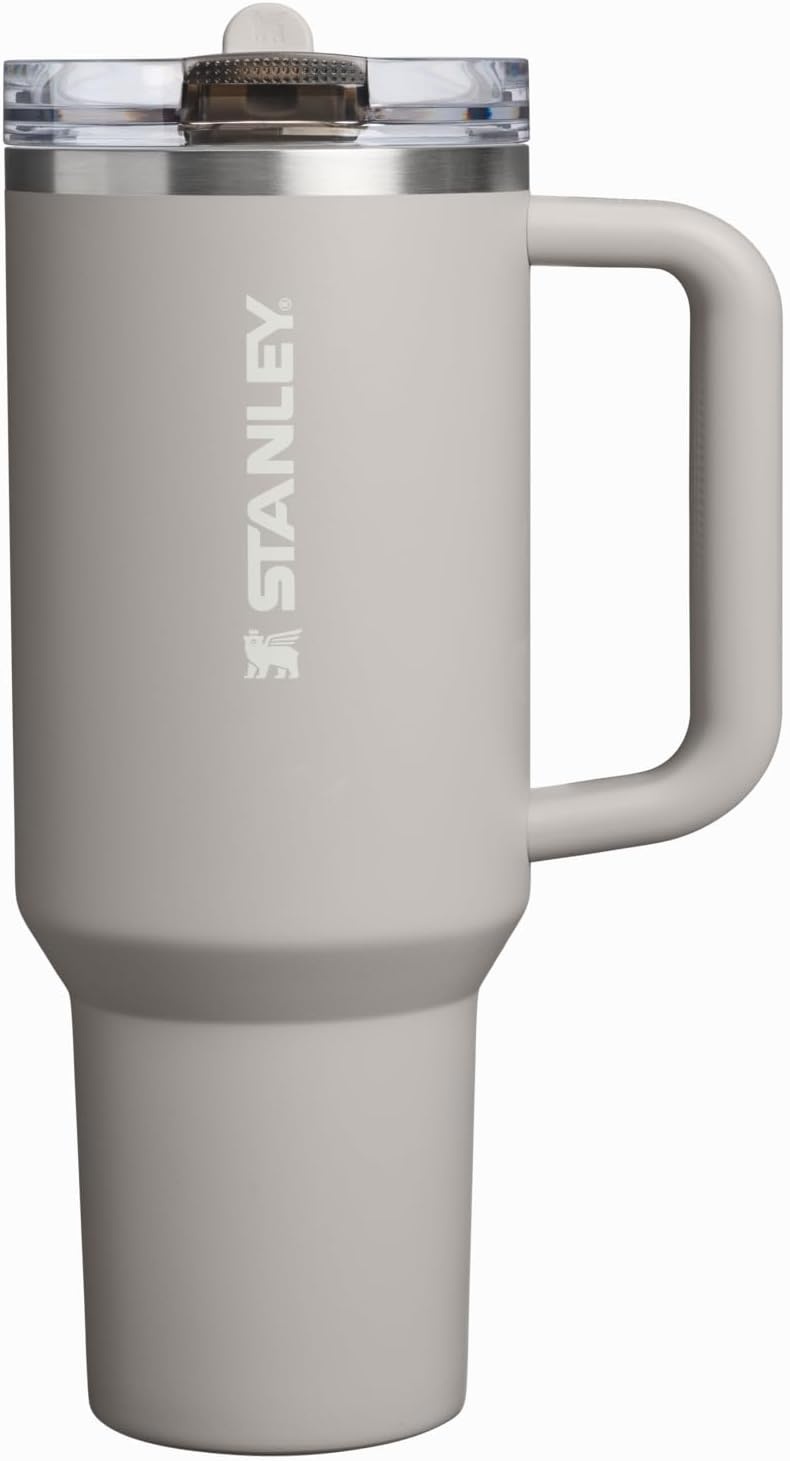 image:imageSTANLEY Quencher ProTour Flipstraw Tumbler 20 oz Chili Black BuiltIn Straw amp Handle Cupholder Compatible for Travel Leakproof Insulated Stainless Steel Cup BPAFreeAsh