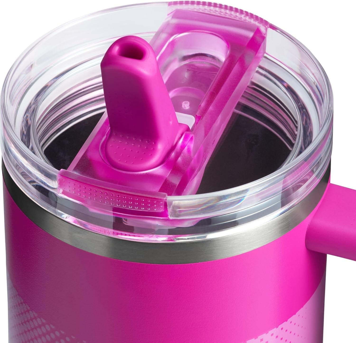 image:imageSTANLEY Quencher ProTour Flipstraw Tumbler 20 oz Chili Black BuiltIn Straw amp Handle Cupholder Compatible for Travel Leakproof Insulated Stainless Steel Cup BPAFreeVivid Violet Fade