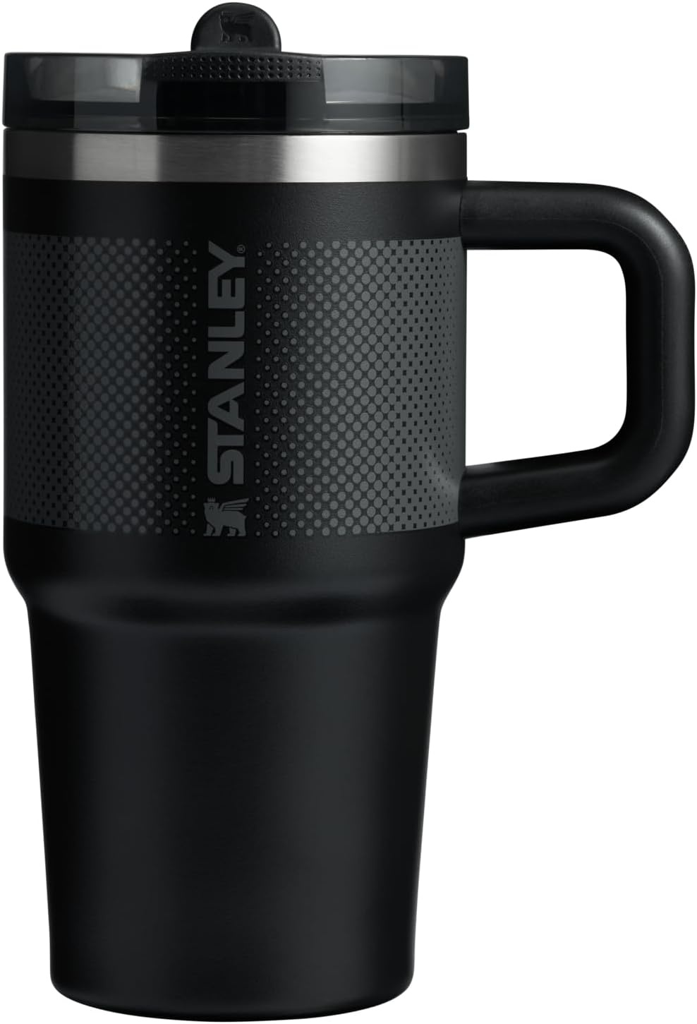 image:imageSTANLEY Quencher ProTour Flipstraw Tumbler 20 oz Chili Black BuiltIn Straw amp Handle Cupholder Compatible for Travel Leakproof Insulated Stainless Steel Cup BPAFreeBlack Fade