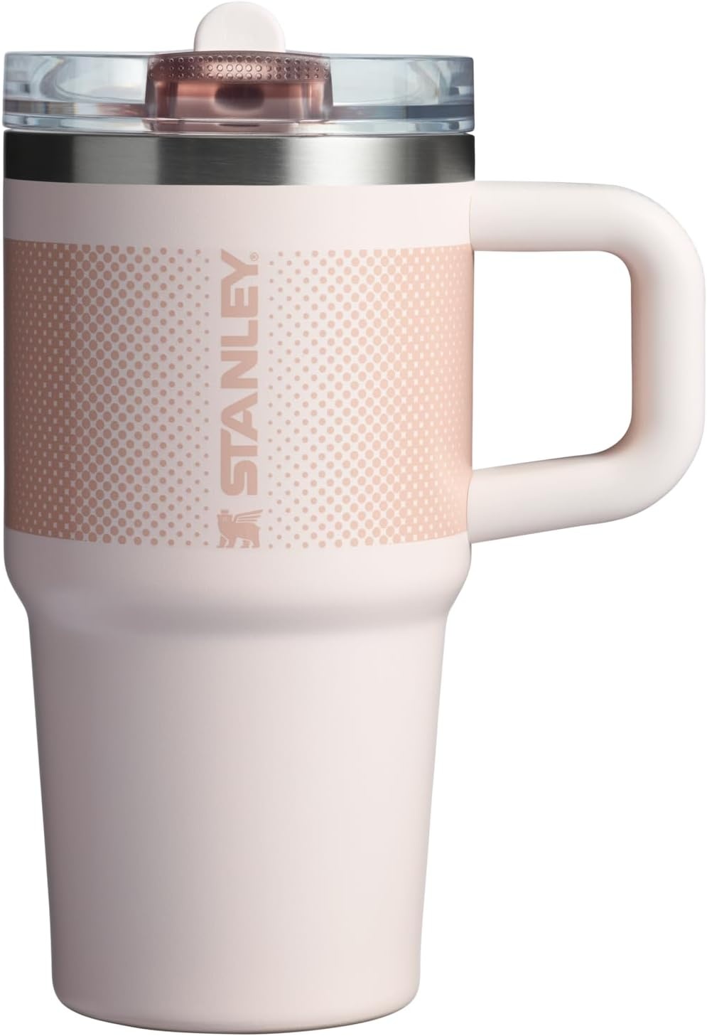 image:imageSTANLEY Quencher ProTour Flipstraw Tumbler 20 oz Chili Black BuiltIn Straw amp Handle Cupholder Compatible for Travel Leakproof Insulated Stainless Steel Cup BPAFreeRose Quartz Fade